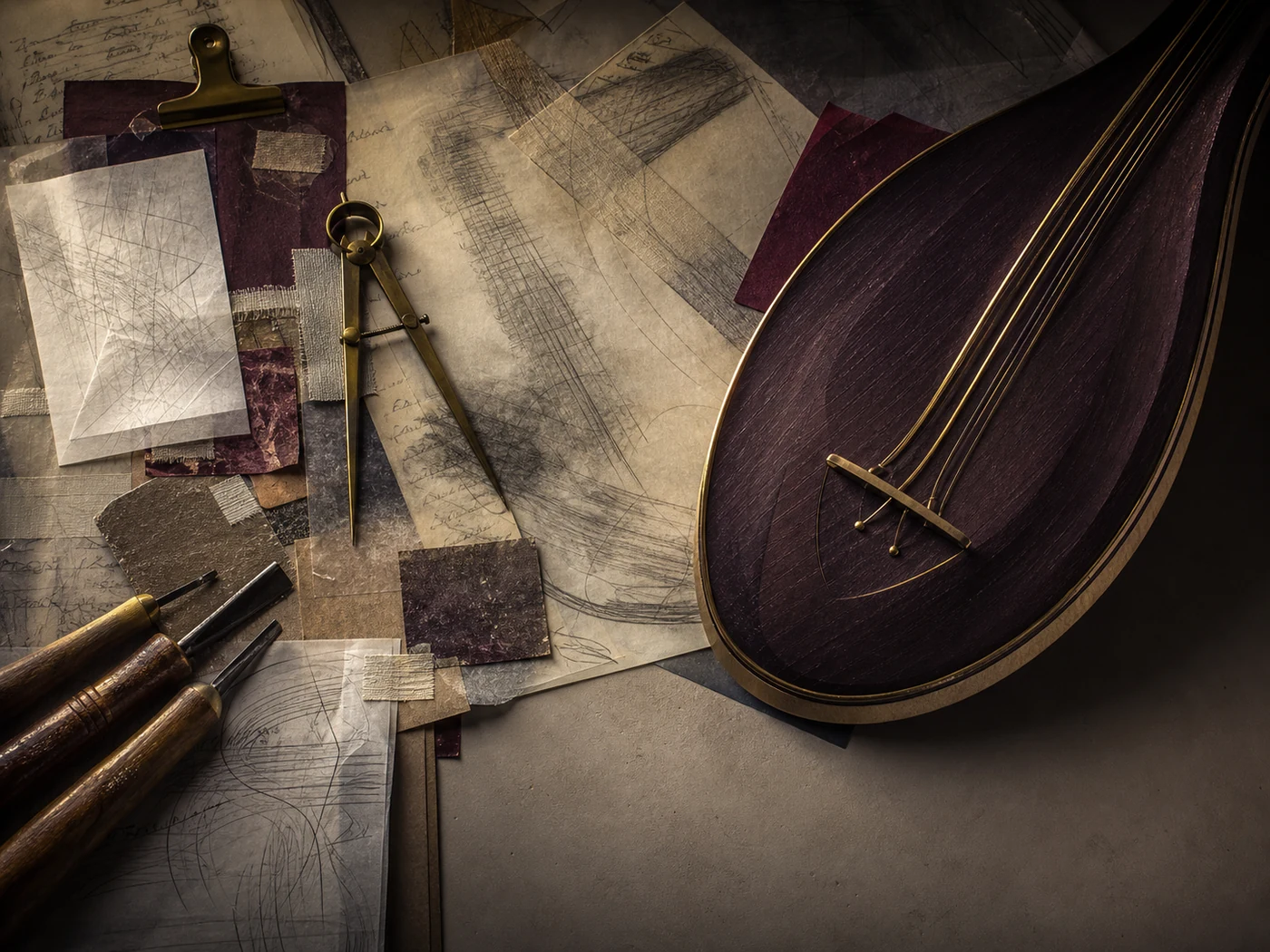 Archive of annotated manuscripts, tools, drafts, and working materials shaped by mentorship