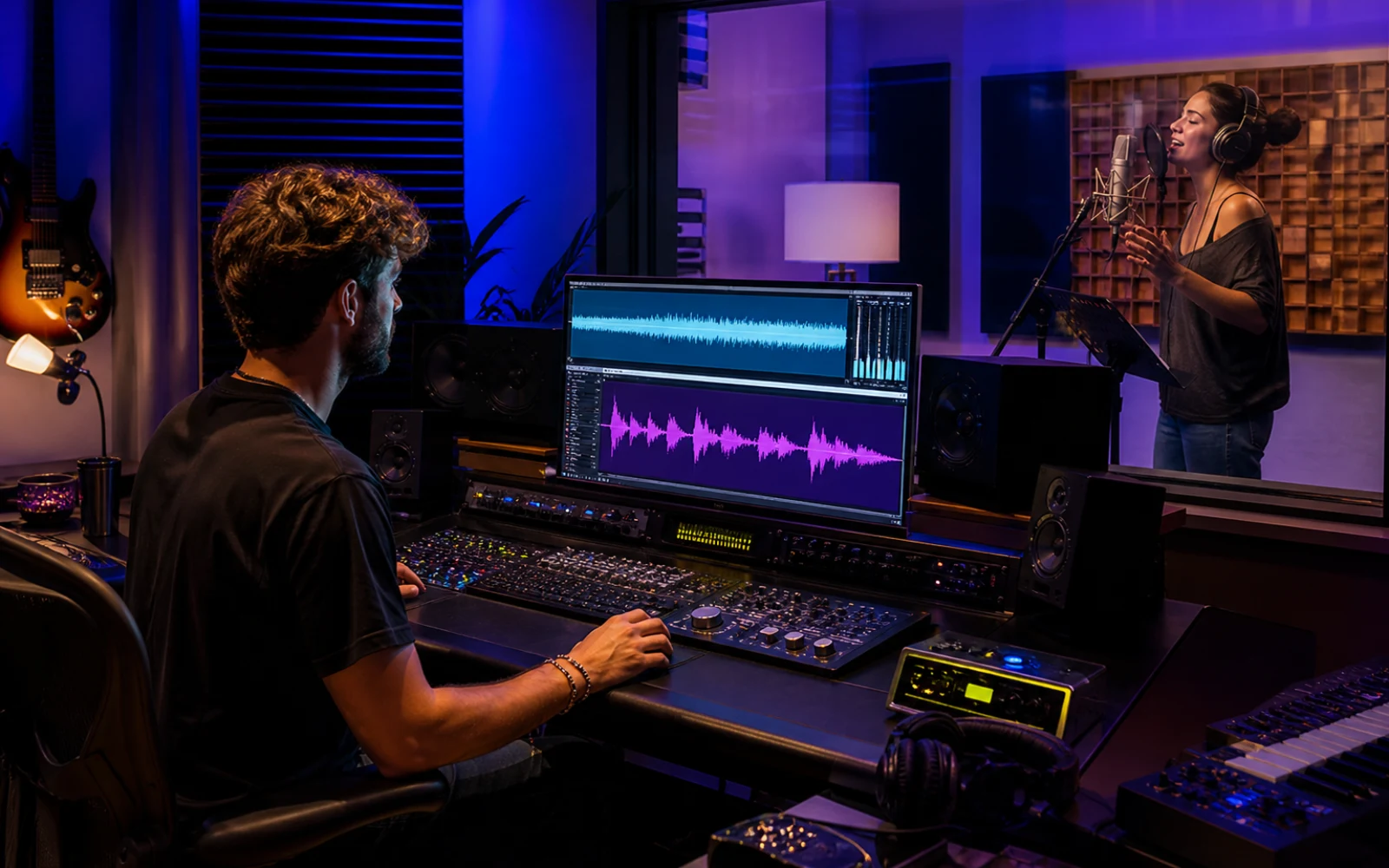 Auteur-compositeur ajoutant une voix principale AI à un instrument de studio